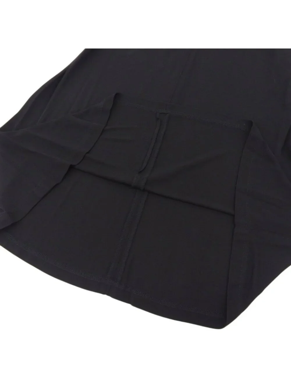 Chanel Boutique Vintage Logo Embroidery Sheer Skirt Black 36